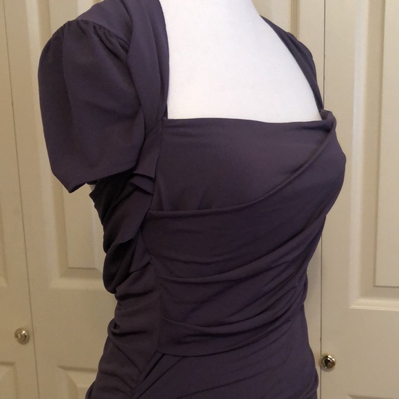 Moda International Charcoal Cap Sleeve Dress - Picture 2 of 7